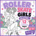 Roller Skate Girls Coloring Collection 1 | 12 Printable Coloring Pages | Instant Download
